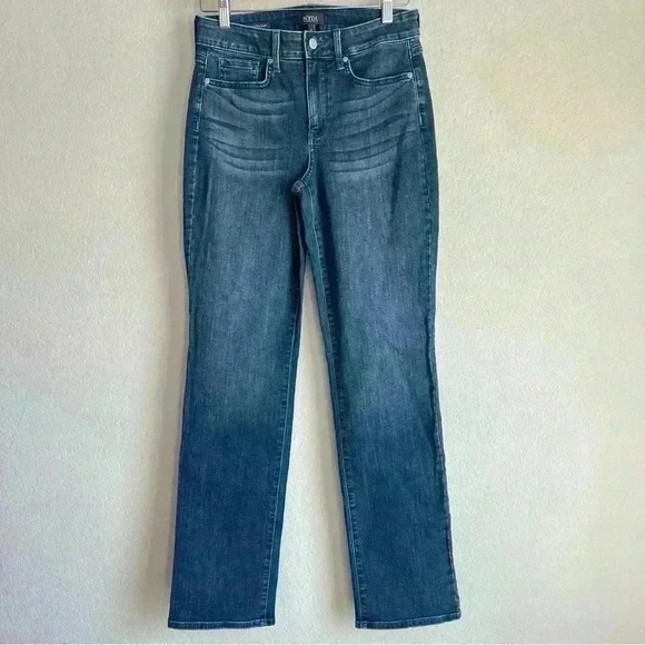 NYDJ Marilyn Straight Lift x Tuck Women’s Blue Denim Casual Jeans Size 6 - Picture 1 of 10